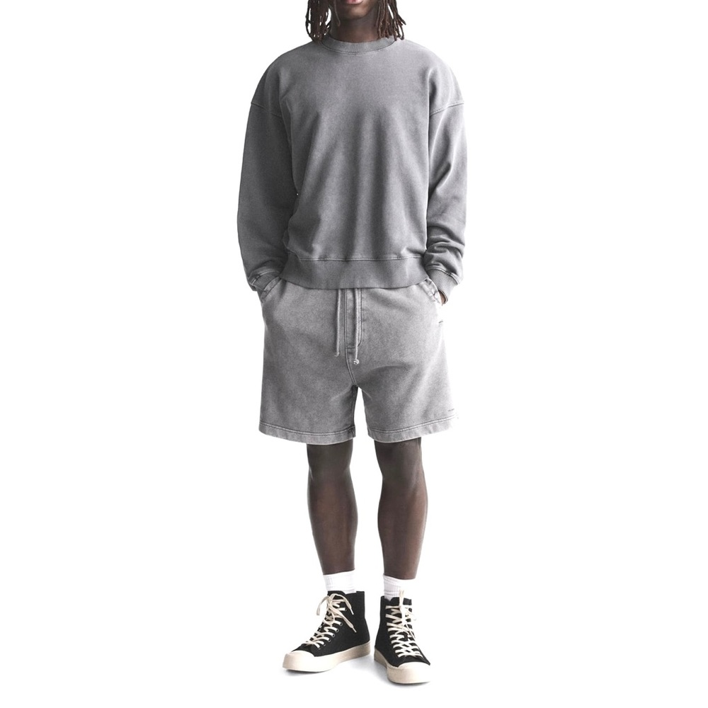 ZARA Men’s Acid Wash Grey Sweatshirt (M)